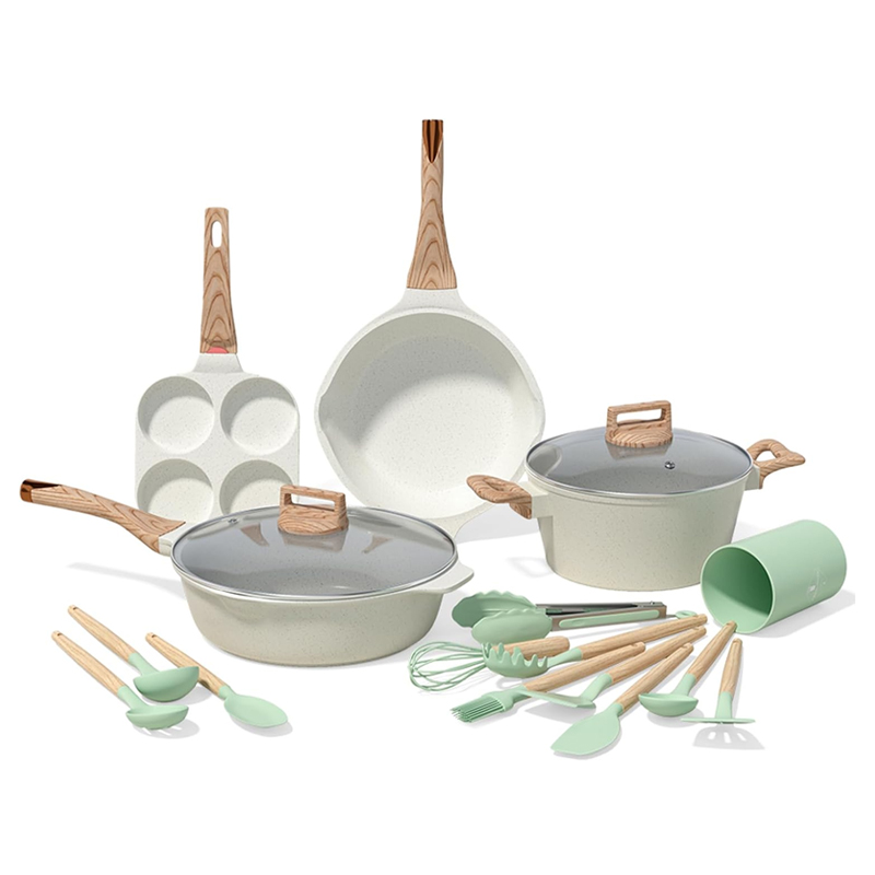 アルミニウムテフロン加工調理器具16点セット